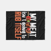 Funny Meat Rub Barbeque Design für Männer Fleecedecke (Vorderseite (Horizontal))