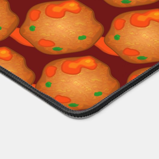 Funny Meatballs - Man Food mit eigenem Slogan / Na Schreibtischunterlage (Ecke)