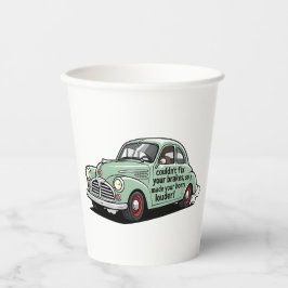 Funny mechanic car couldn't fix brakes horn louder pappbecher