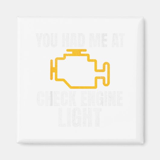 Funny Mechanic Check Engine Light Car Auto Repair Magnet (Vorne)