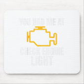Funny Mechanic Check Engine Light Car Auto Repair Mousepad (Vorne)