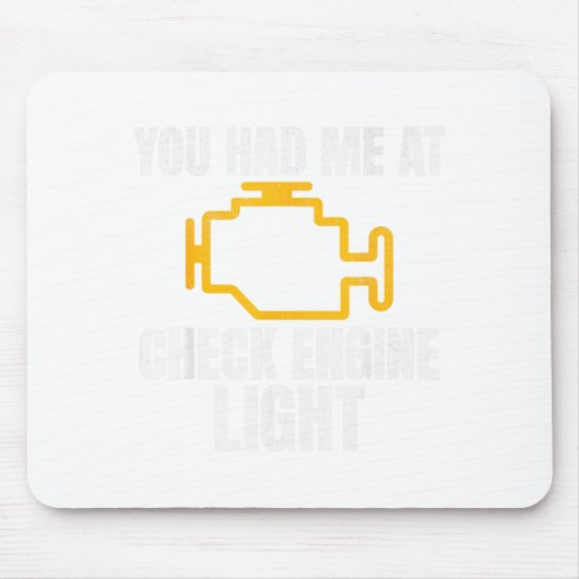 Funny Mechanic Check Engine Light Car Auto Repair Mousepad (Vorne)