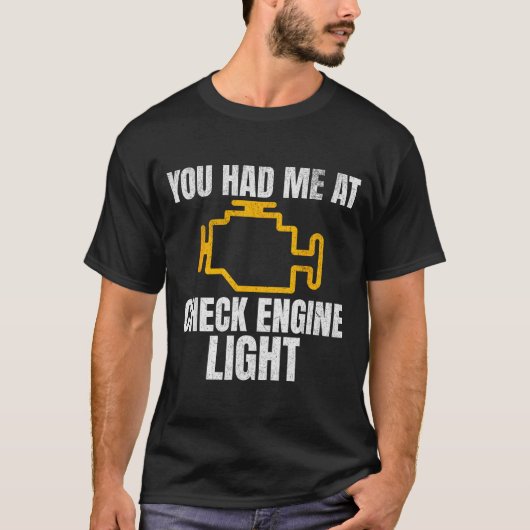 Funny Mechanic Check Engine Light Car Auto Repair T-Shirt (Vorderseite)