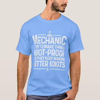Funny Mechanic Design For Men Dad Car Garage Autoi T-Shirt