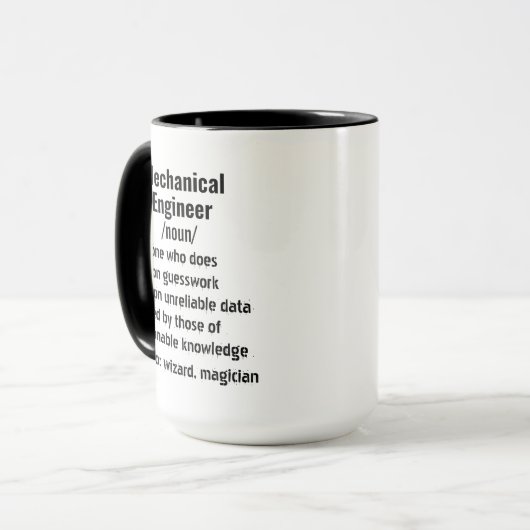 Funny Mechanic Engineer Definition Geschenke Tasse (Vorderseite Links)