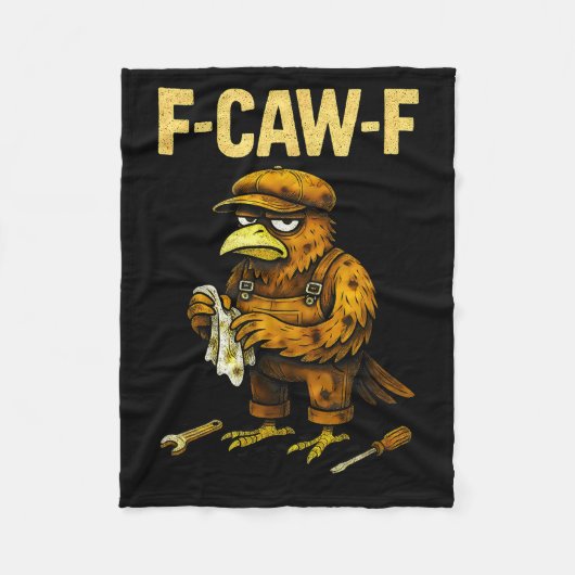 Funny Mechanic F Caw F Crow Fcawf Raven Mechanics Fleecedecke (Vorderseite)