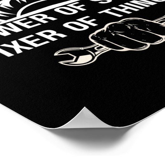 Funny Mechanic Quote Knower Of Stuff Fixer Of Thin Poster (Ecke)