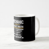 Funny Mechanic Stundensatz Kaffeetasse (VorderseiteRechts)