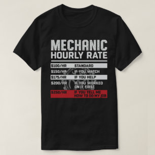 Funny Mechanic Stundensatz T-Shirt