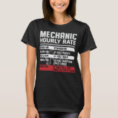 Funny Mechanic Stundensatz T-Shirt (Vorderseite)