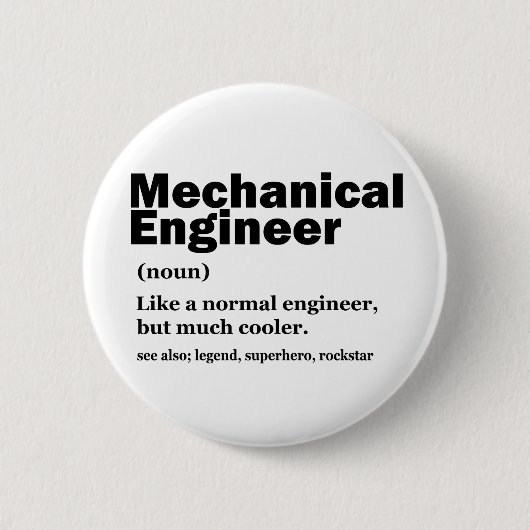 Funny Mechanical Engineer Definition Engineering Button (Vorderseite)