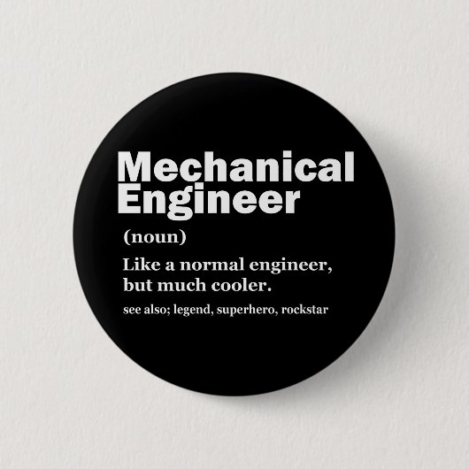 Funny Mechanical Engineer Definition Engineering Button (Vorderseite)