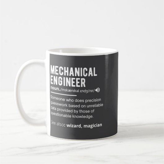 Funny Mechanical Engineer Definition Engineering Kaffeetasse (Links)