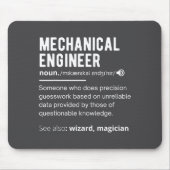 Funny Mechanical Engineer Definition Engineering  Mousepad (Vorne)