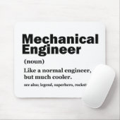 Funny Mechanical Engineer Definition Engineering Mousepad (Mit Mouse)
