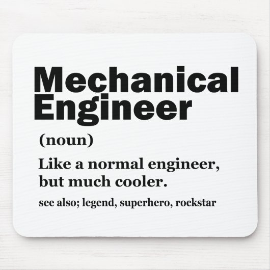 Funny Mechanical Engineer Definition Engineering Mousepad (Vorne)