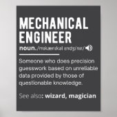 Funny Mechanical Engineer Definition Engineering  Poster (Vorne)