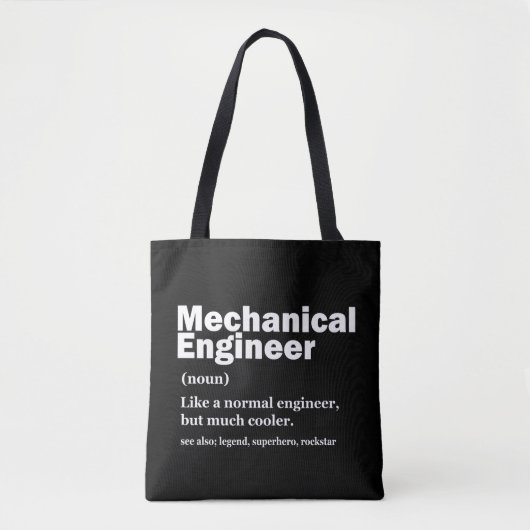 Funny Mechanical Engineer Definition Engineering Tasche (Vorderseite)