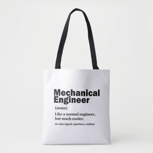 Funny Mechanical Engineer Definition Engineering Tasche (Vorderseite)
