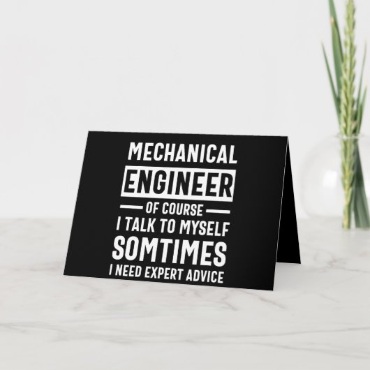 Funny Mechanical  Engineer Gift Karte (Vorderseite)