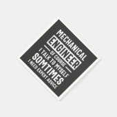 Funny Mechanical  Engineer Gift Serviette (Ecke)