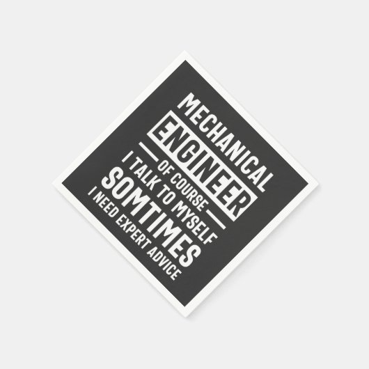 Funny Mechanical  Engineer Gift Serviette (Ecke)