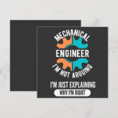 Funny Mechanical Engineer, Mechanical Engineering Einladung (Vorne/Hinten)