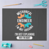 Funny Mechanical Engineer, Mechanical Engineering Seidenpapier (Basteln)