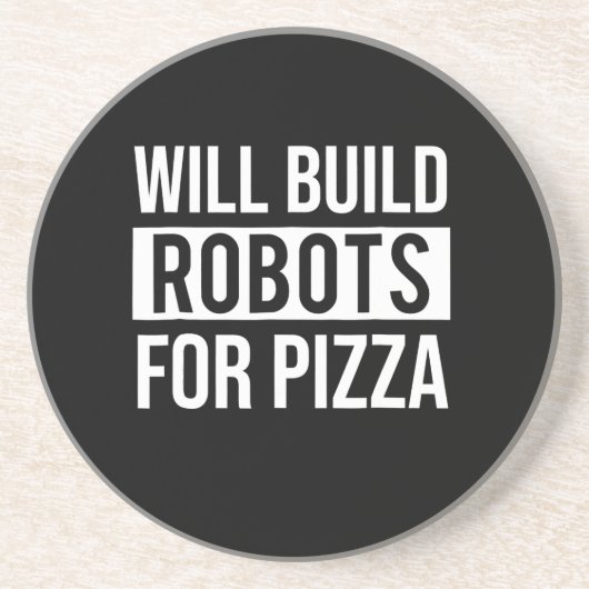 Funny Mechanical Engineering Robots Pizza Robotics Getränkeuntersetzer (Vorne)