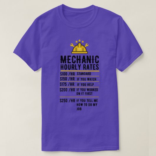 Funny Mechanly Stundenzins Shirt  ArbeitsquotenT (Design vorne)