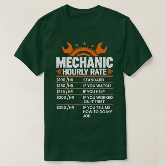 Funny Mechany Stundenzins - Arbeitslosenquote 2 T-Shirt (Design vorne)