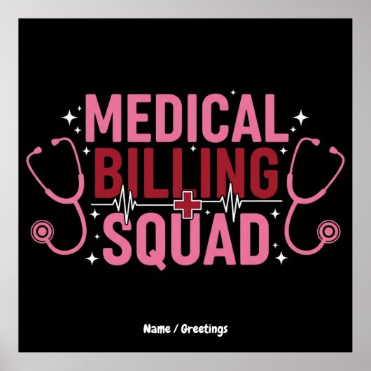Funny Medical Billing Squad Proud Specialist Gift Poster (Vorne)