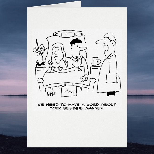 Funny Medical Cartoon Doctor's Bedside Manner (Von Creator hochgeladen)