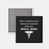 Funny Medical Degree Gift Don't Confuse Internet R Magnet (Vorderseite/Rückseite)