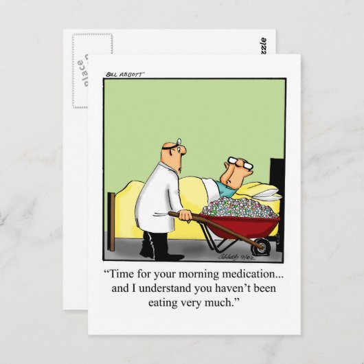 Funny Medical / Doctor Spaß Postcard Postkarte (Vorne/Hinten)