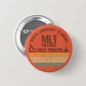 Funny Medical Labrador Tech Mlon Button (Vorne & Hinten)