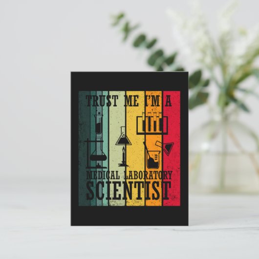 Funny Medical Labrador Tech Wissenschaftler Spaß Postkarte (Stehend Vorderseite)