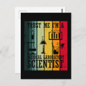 Funny Medical Labrador Tech Wissenschaftler Spaß Postkarte (Vorne/Hinten)