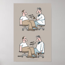 Funny Medical Office Poster Doctor Karos Reflexe