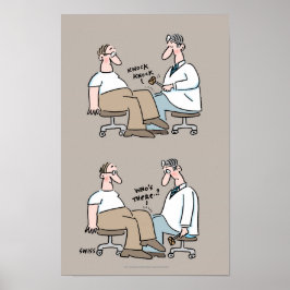 Funny Medical Office Poster Doctor Karos Reflexe
