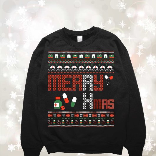 Funny Medical RX Ugly Sweater Sweatshirt