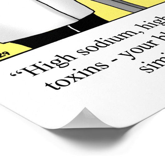 Funny Medical Spaß Poster "Potato Chip" (Ecke)