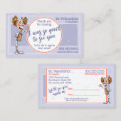 Funny Medical Termin Erinnerung Happy Nurse Visitenkarte (Vorne/Hinten)