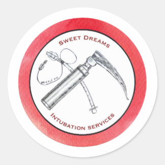 Funny medical ticker für Anästhesiologe Runder Aufkleber