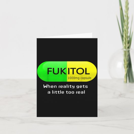 Funny Medication Gooditol Capsule Pharmacy Humor  Karte (Vorderseite)