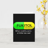 Funny Medication Gooditol Capsule Pharmacy Humor  Karte (Gelbe Blume)