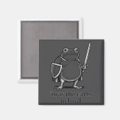 Funny Medieval Frog Meme Carbs Knight M'lord Quote Magnet (Vorderseite/Rückseite)