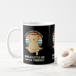 Funny Meditation Cat Yoga Liebhaber Katzen Mamas u Kaffeetasse