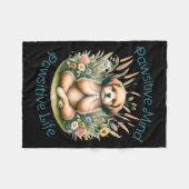 Funny Meditation Dog Insrational Sitive Quote Fleecedecke (Vorderseite (Horizontal))