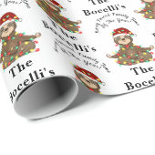 Funny Meditation Flatth in Weihnachtslicht ummante Geschenkpapier (Rolleneckpunkt)